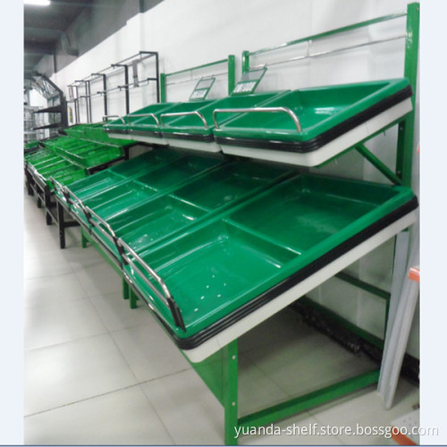 Good Price Two Layers Supermarket Vegetable and Fruit Shelf